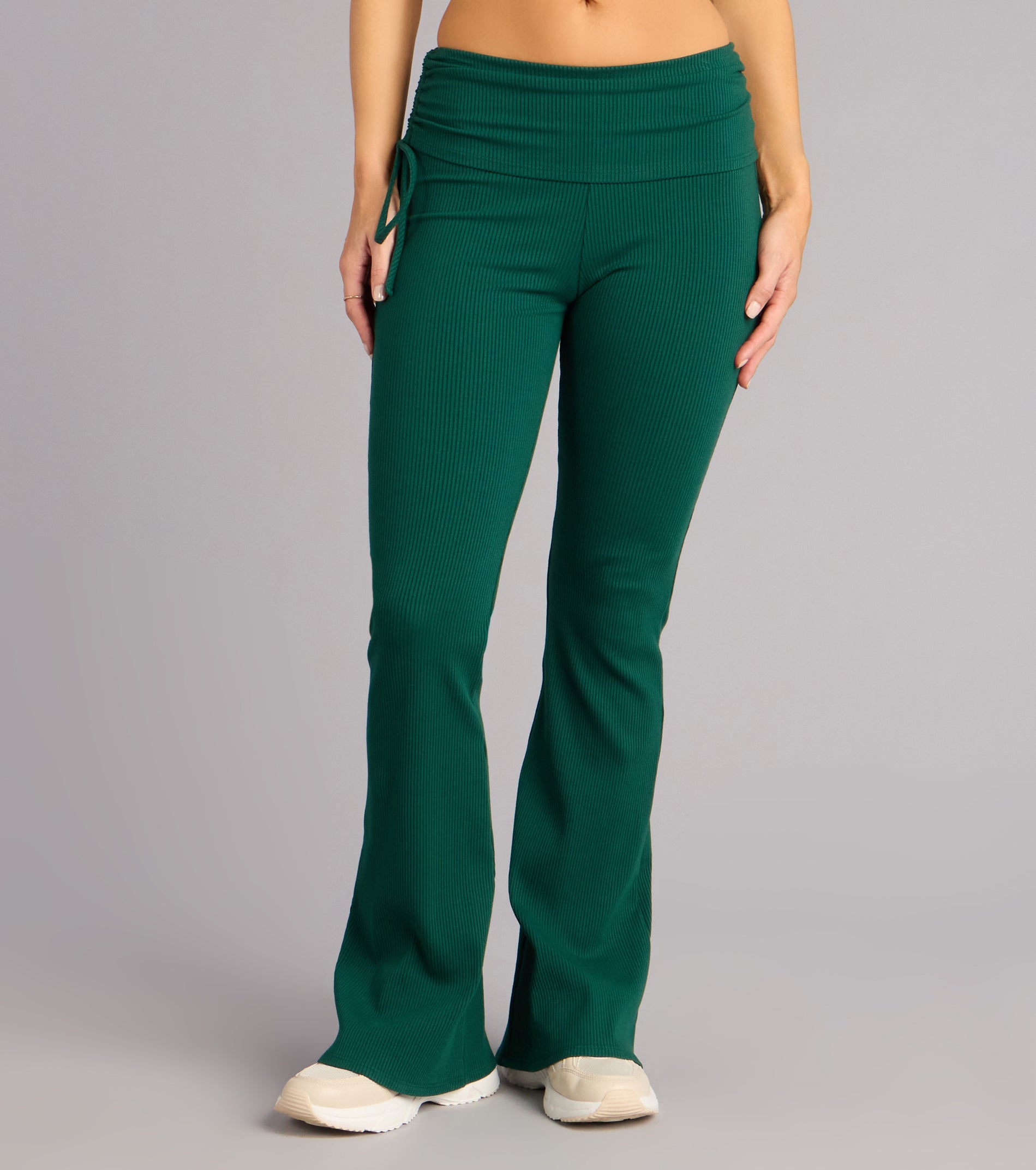 Lounge Goals Rib Knit Flare Pants