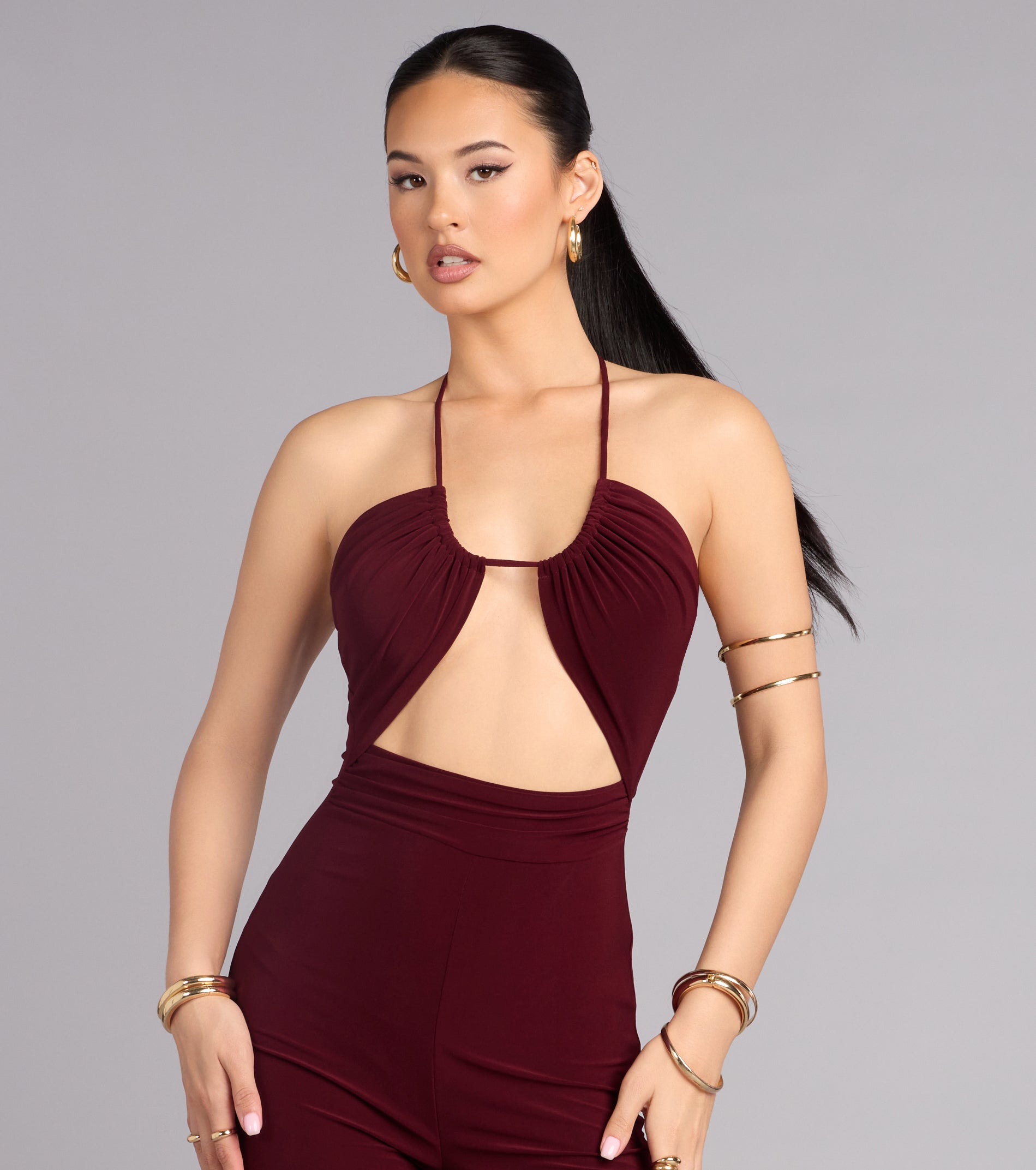 Dressy Plans Cutout Jumpsuit
