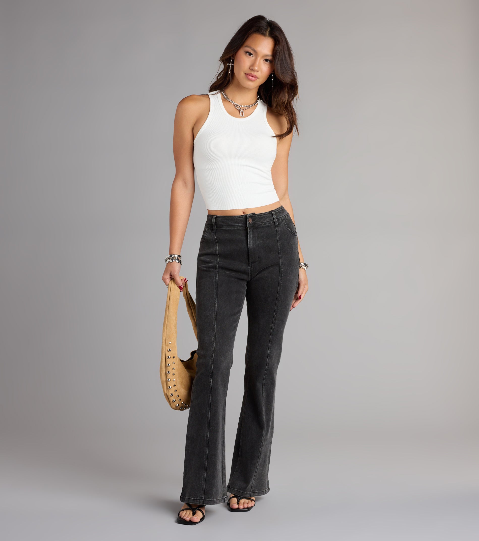 Wild Star Cheetah Mid-Rise Denim Jeans