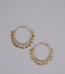 Turn Heads Fringe Hoop Earrings