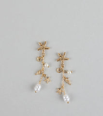 Mermaid Mood Starfish and Seashell Earrings
