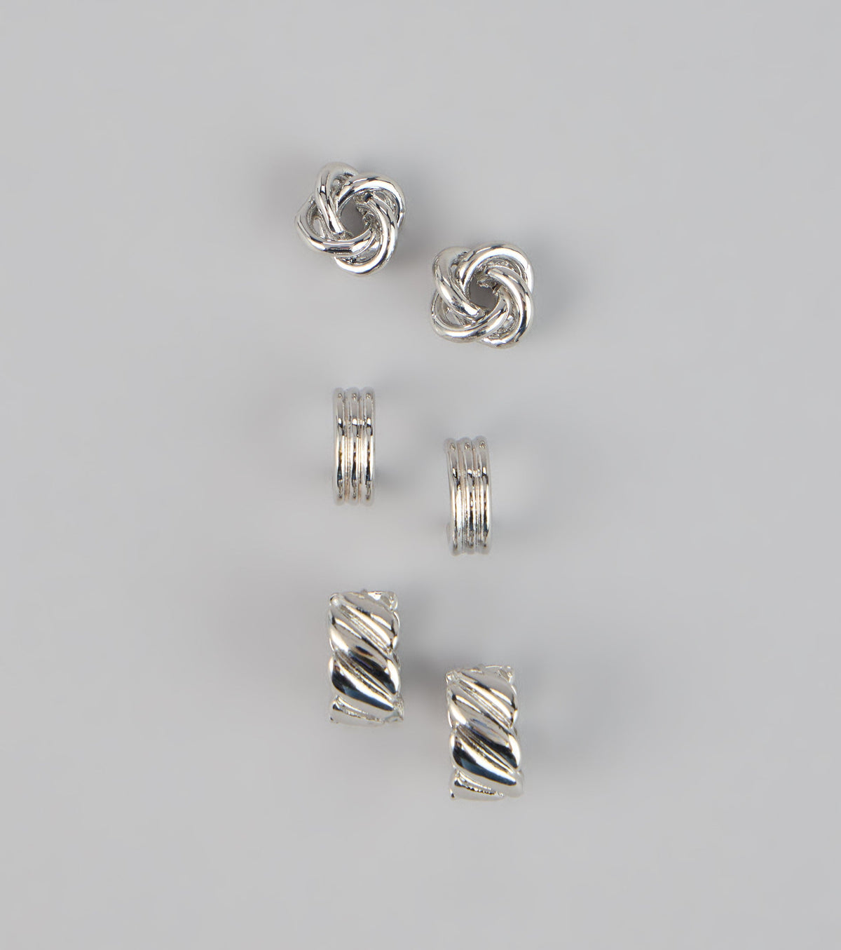 Three Times the Shine Hoop Earring Set