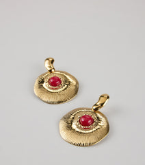 Statement Shine Stone Drop Earrings