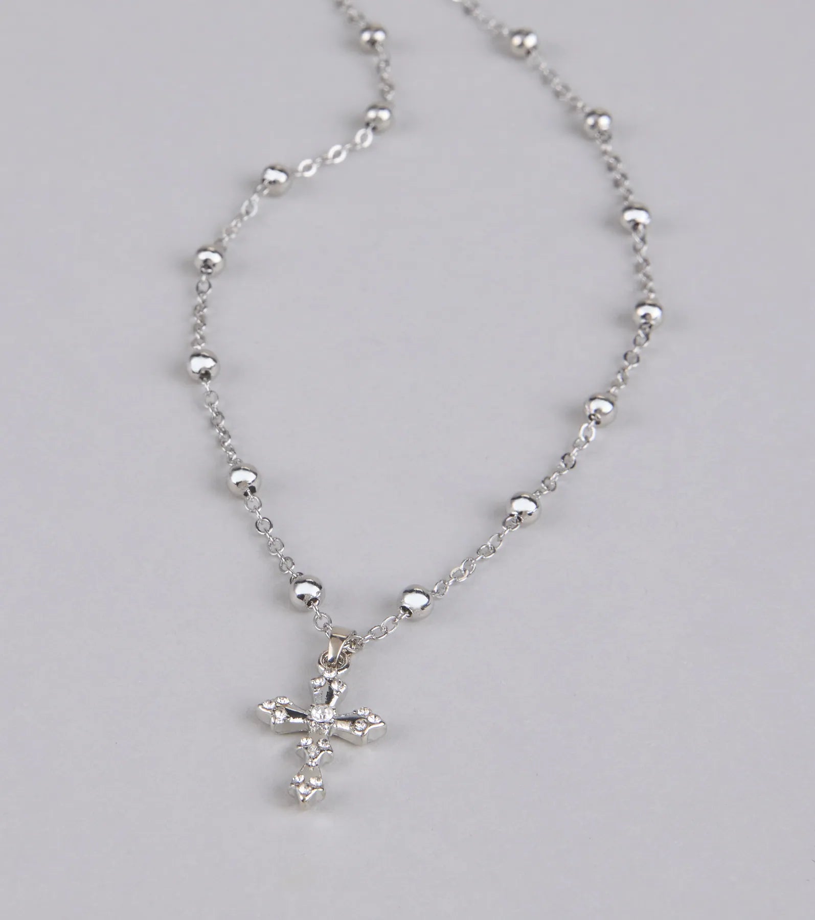 Bless Up Beaded Cross Necklace