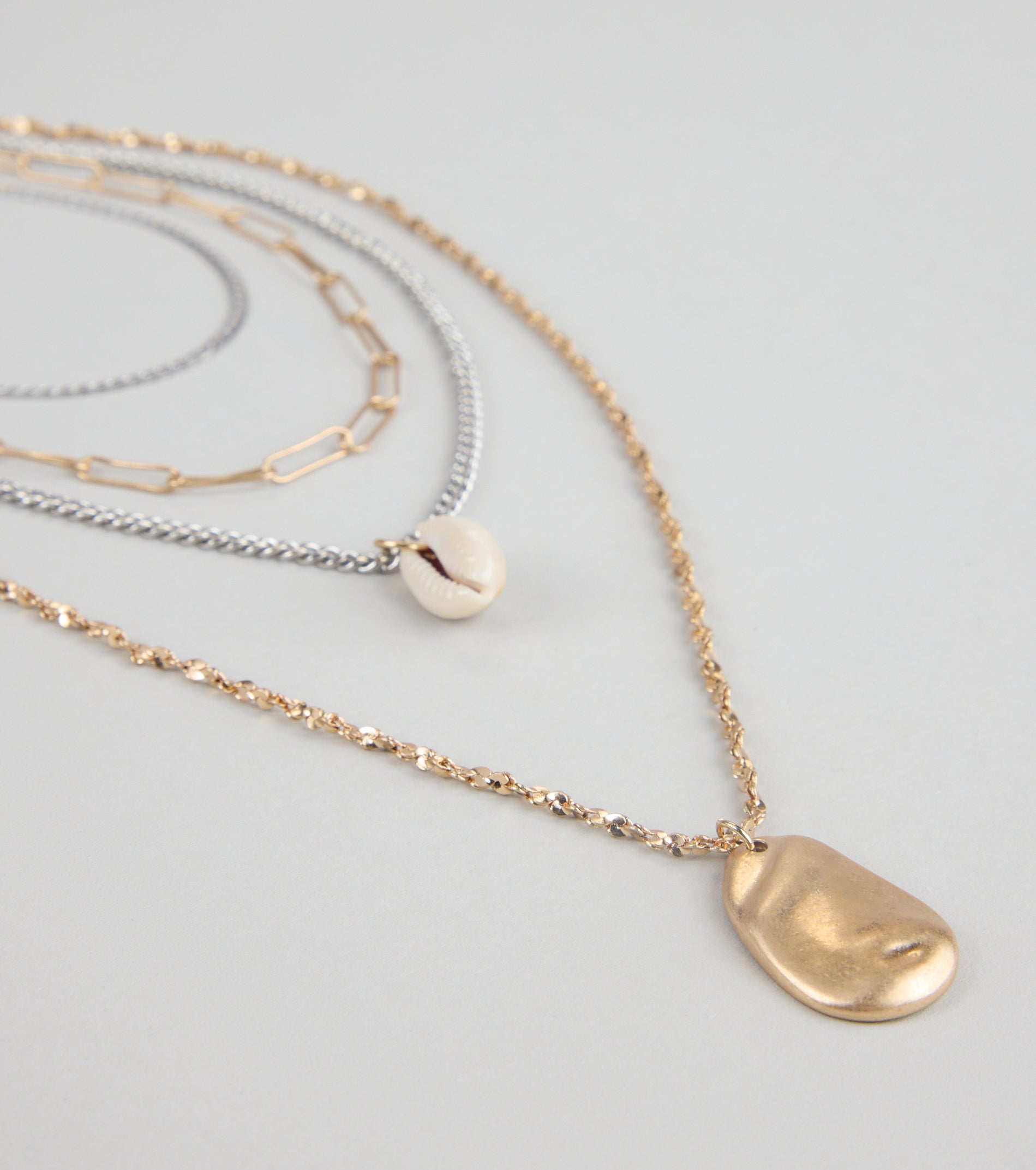 Layer Slayer Mixed Chain Pendant Necklace