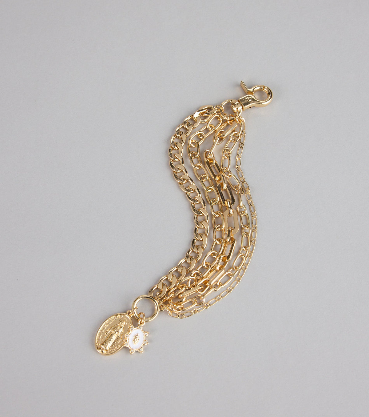 Charm Check Chain Bracelet