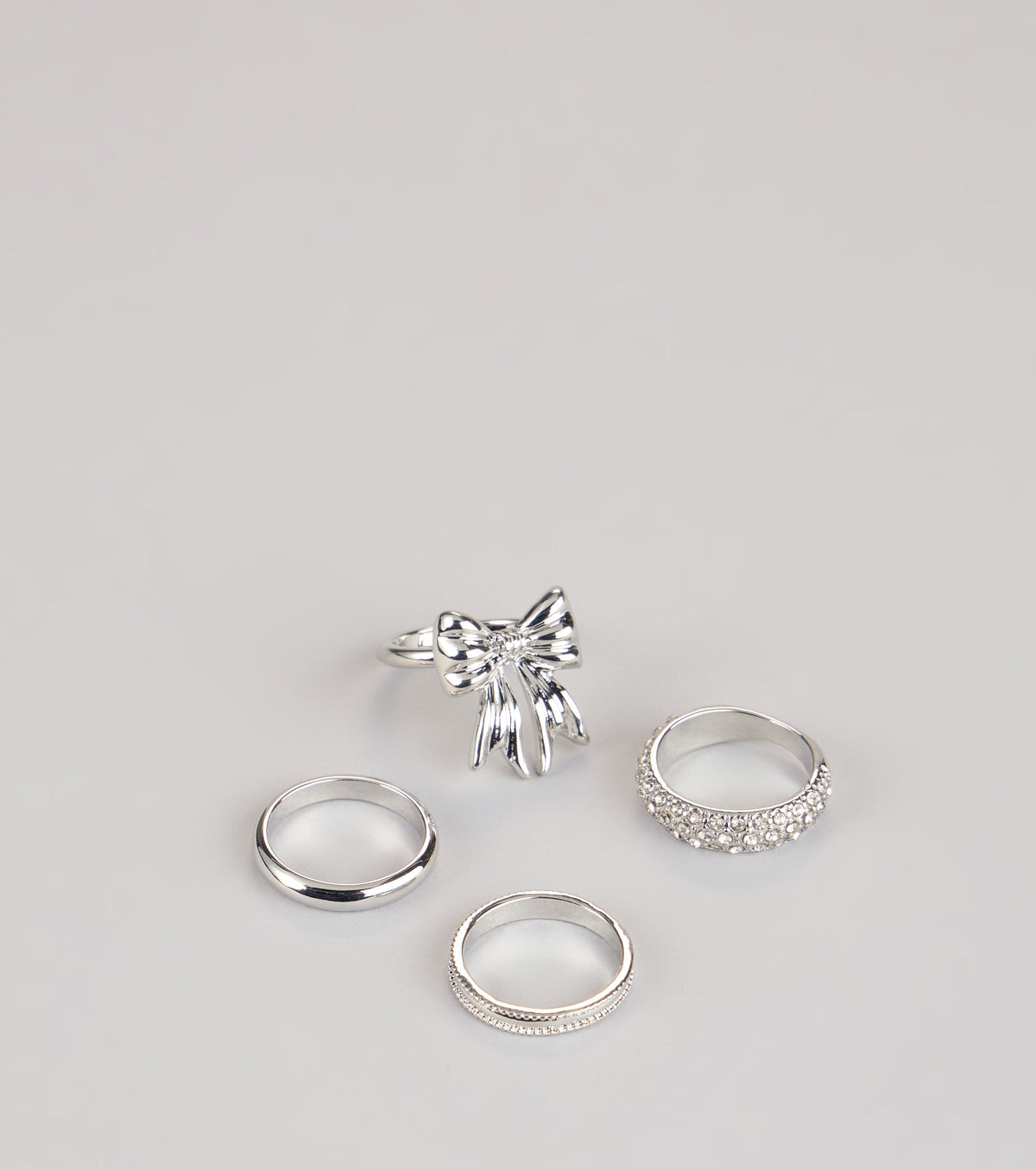 Tied To Shine Four-Piece Ring Set