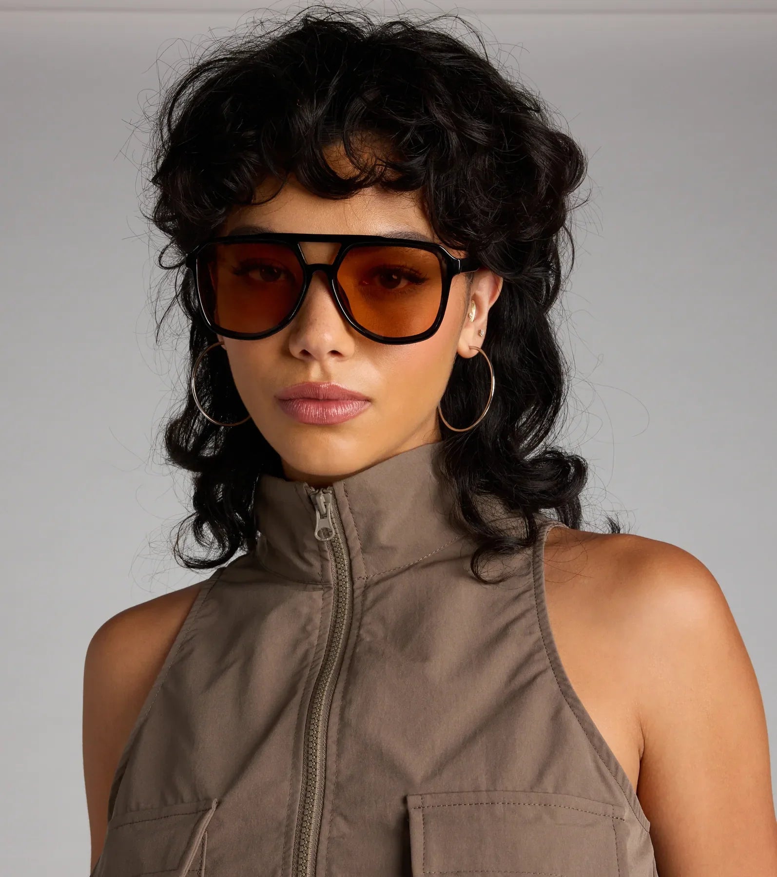 Eyes On Me Oversized Aviator Sunglasses