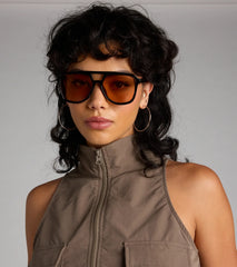 Eyes On Me Oversized Aviator Sunglasses