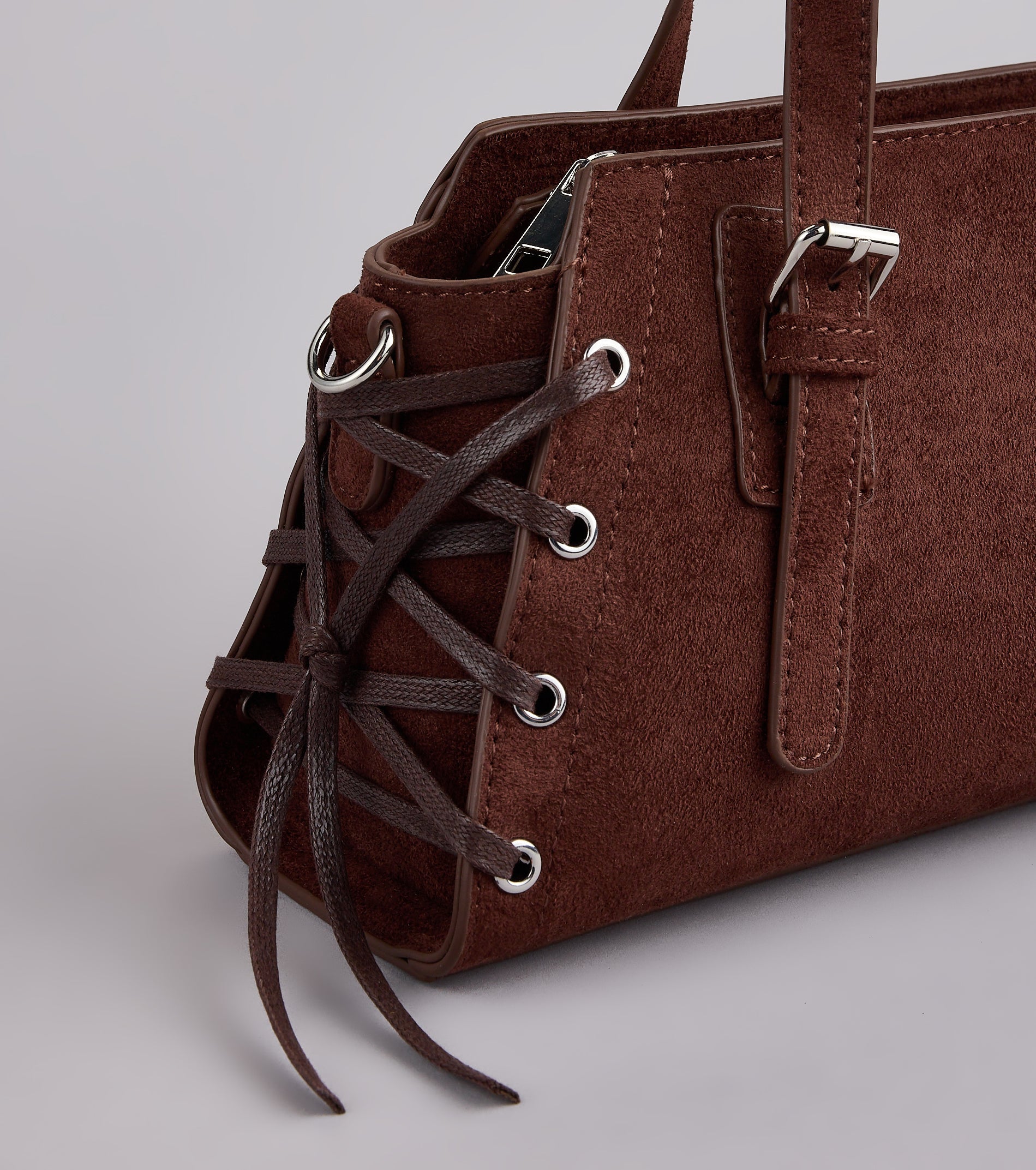 By My Side Lace-Up Mini Tote Bag