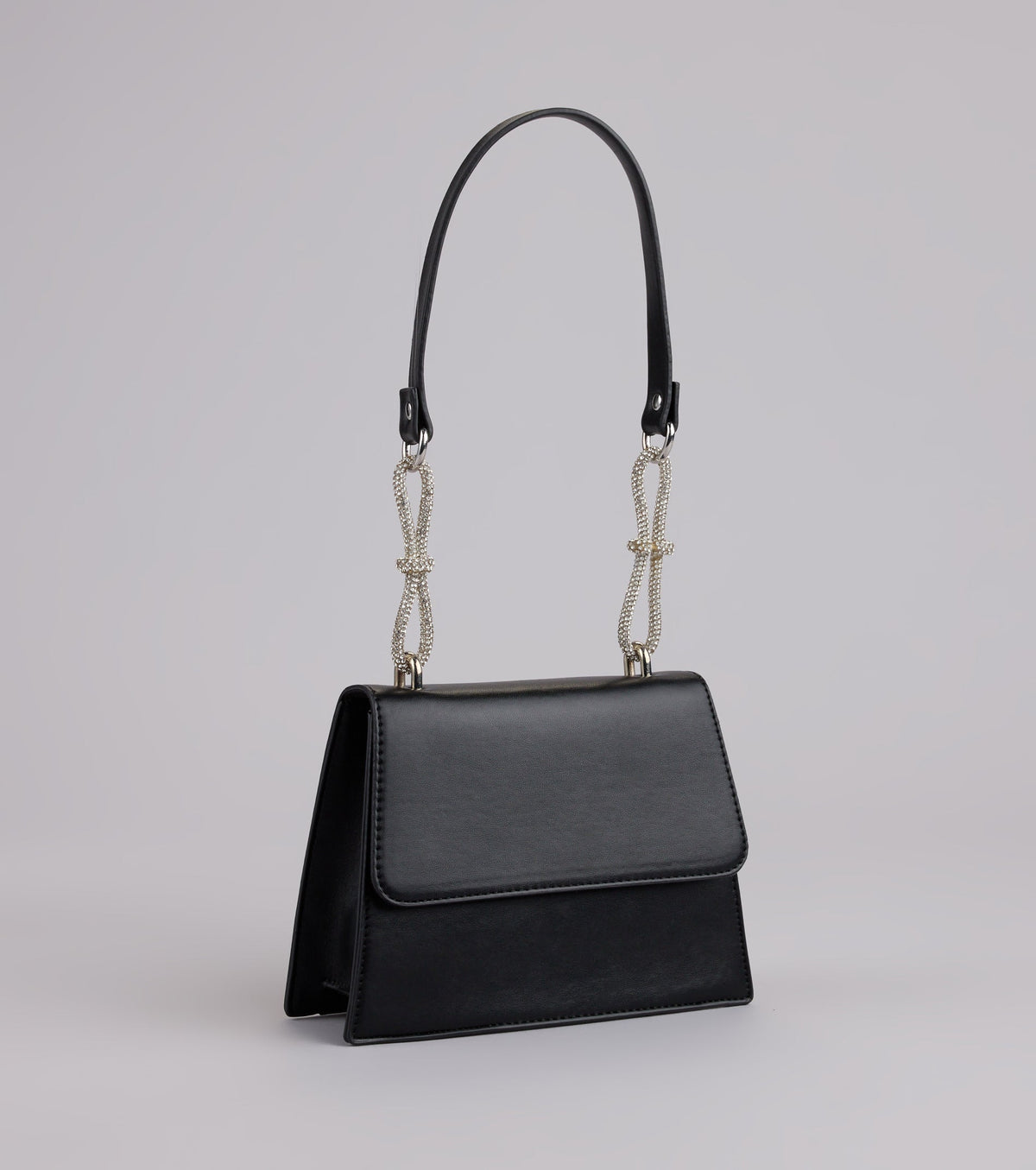 Quiet Glamour Rhinestone Bow Mini Bag