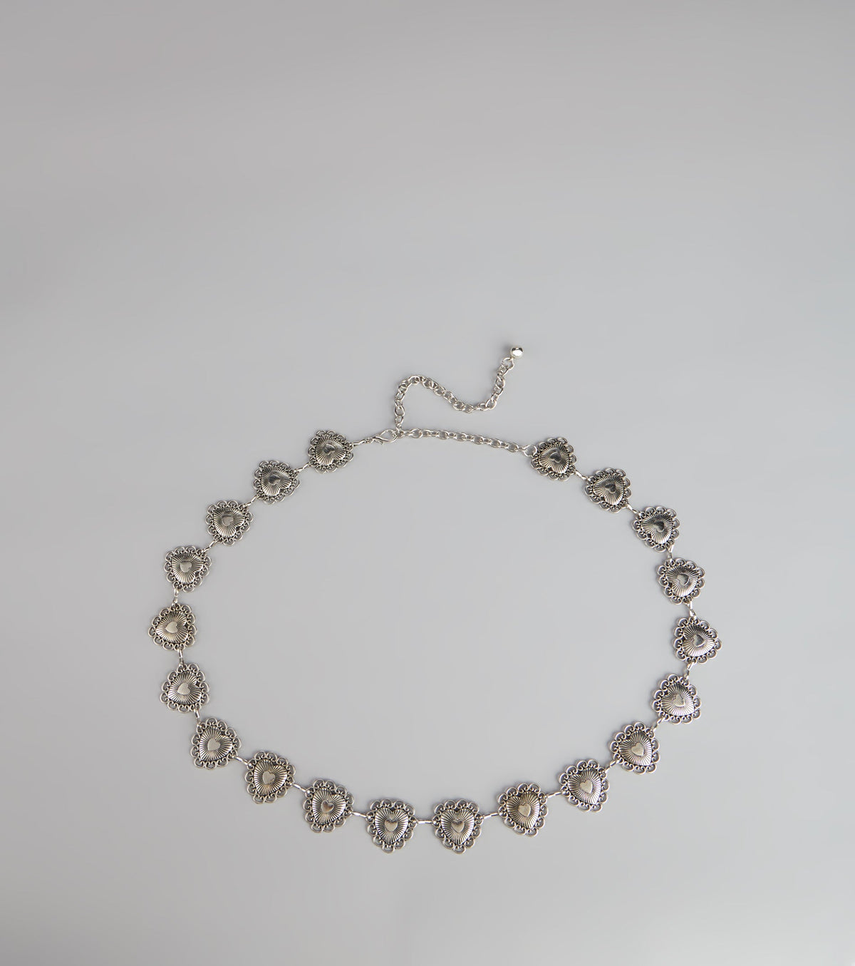 Edgy Charm Heart Chain Belt