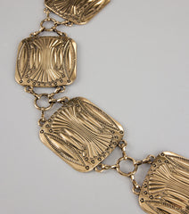 Vintage Glam Square Concho Chain Belt
