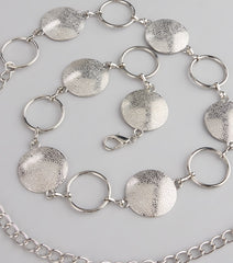 Looped In Luxe Disc Chain Belt