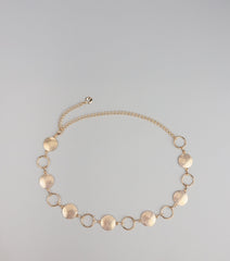 Looped In Luxe Disc Chain Belt