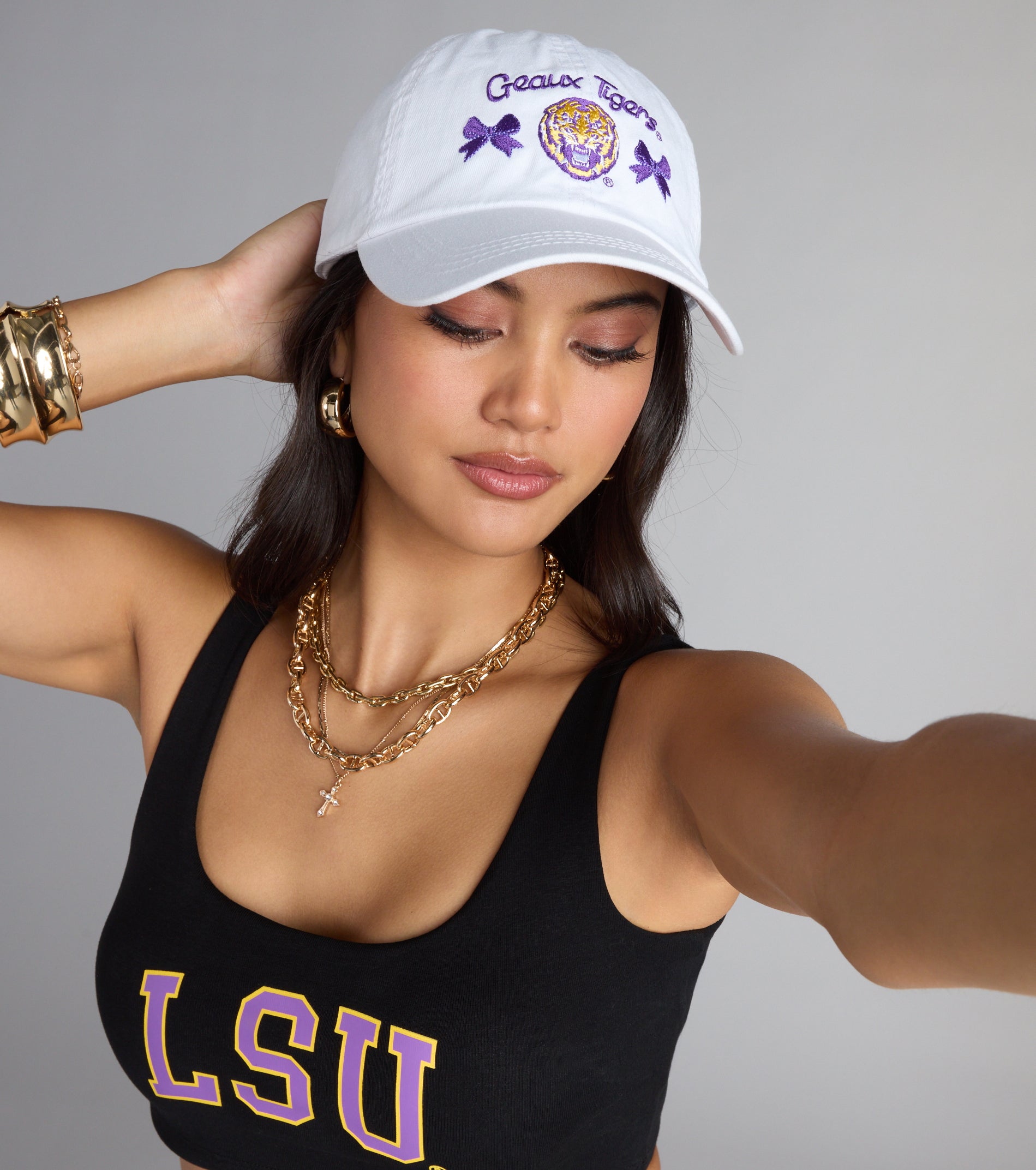 Tiger, Bows, And Touchdowns LSU® Baseball Cap