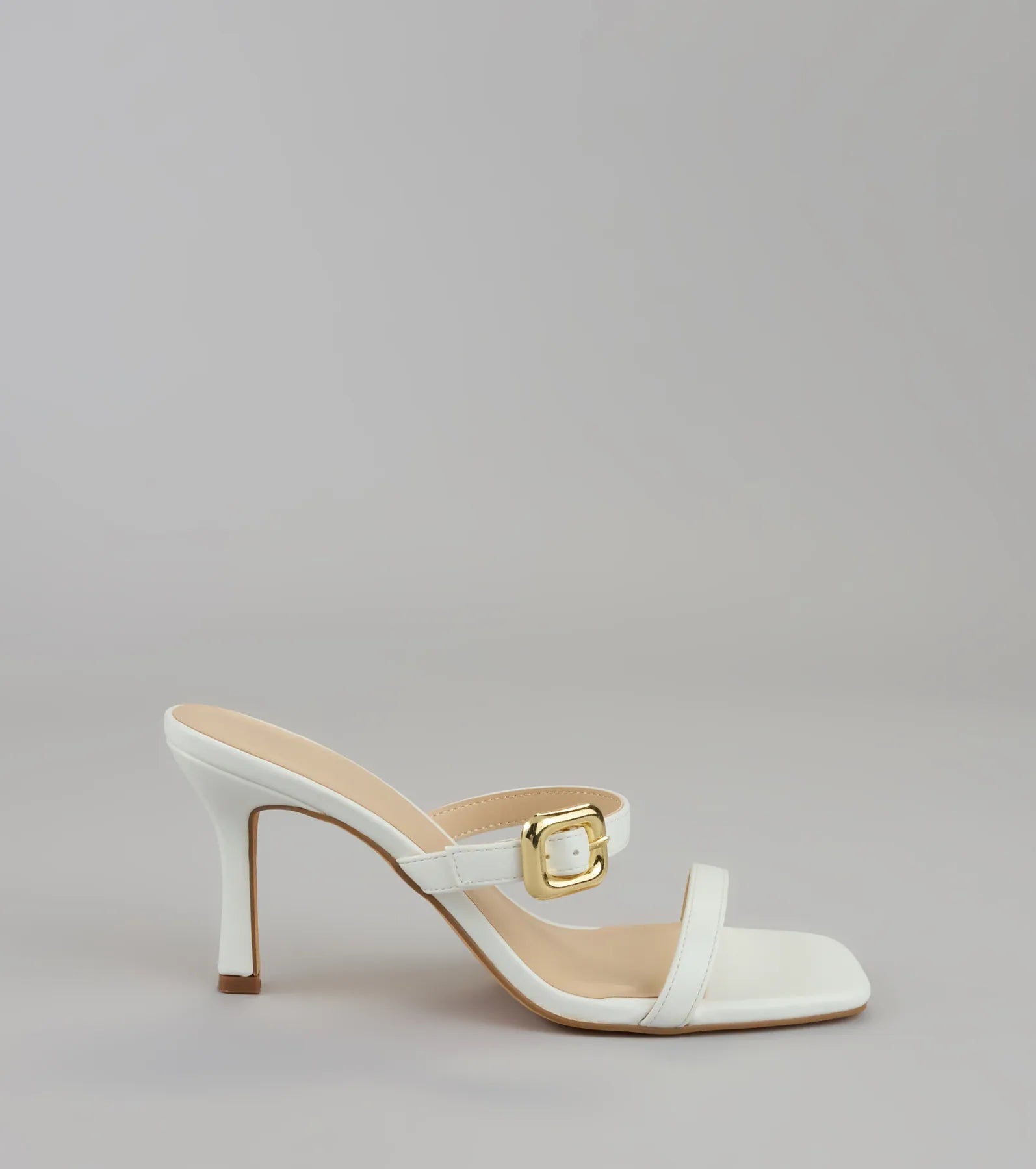 Booked and Buckled Mule Heels