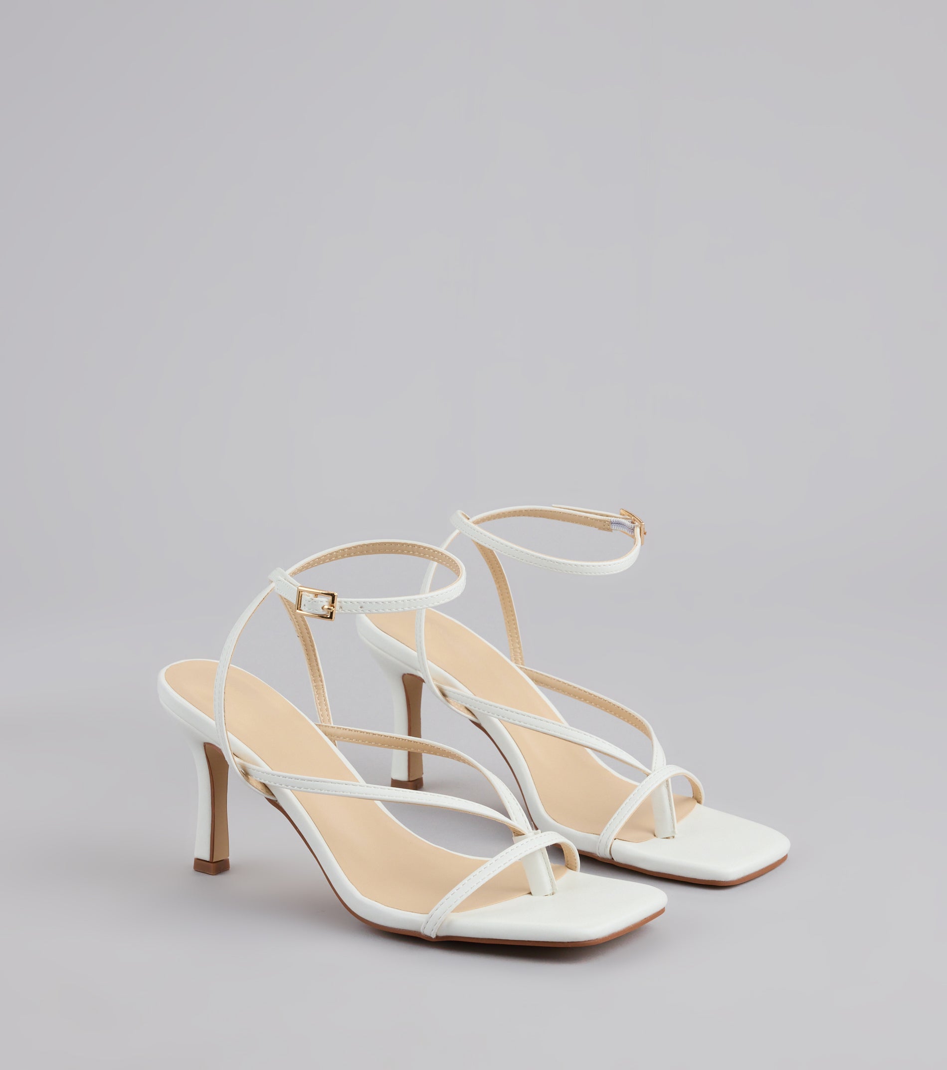 Strut Factor Thong Strappy Stiletto Heels