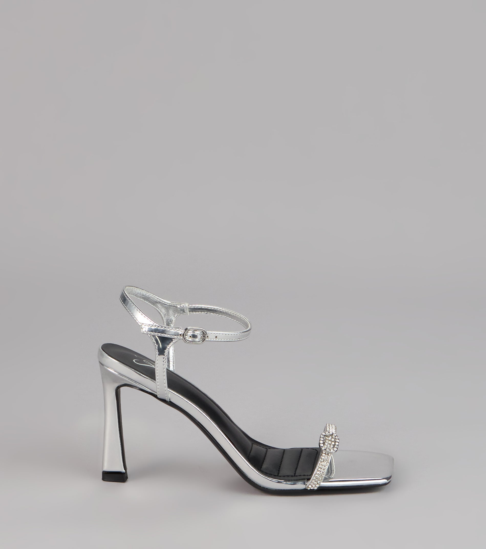 Shine Hour Rhinestone Strap Stiletto Heels
