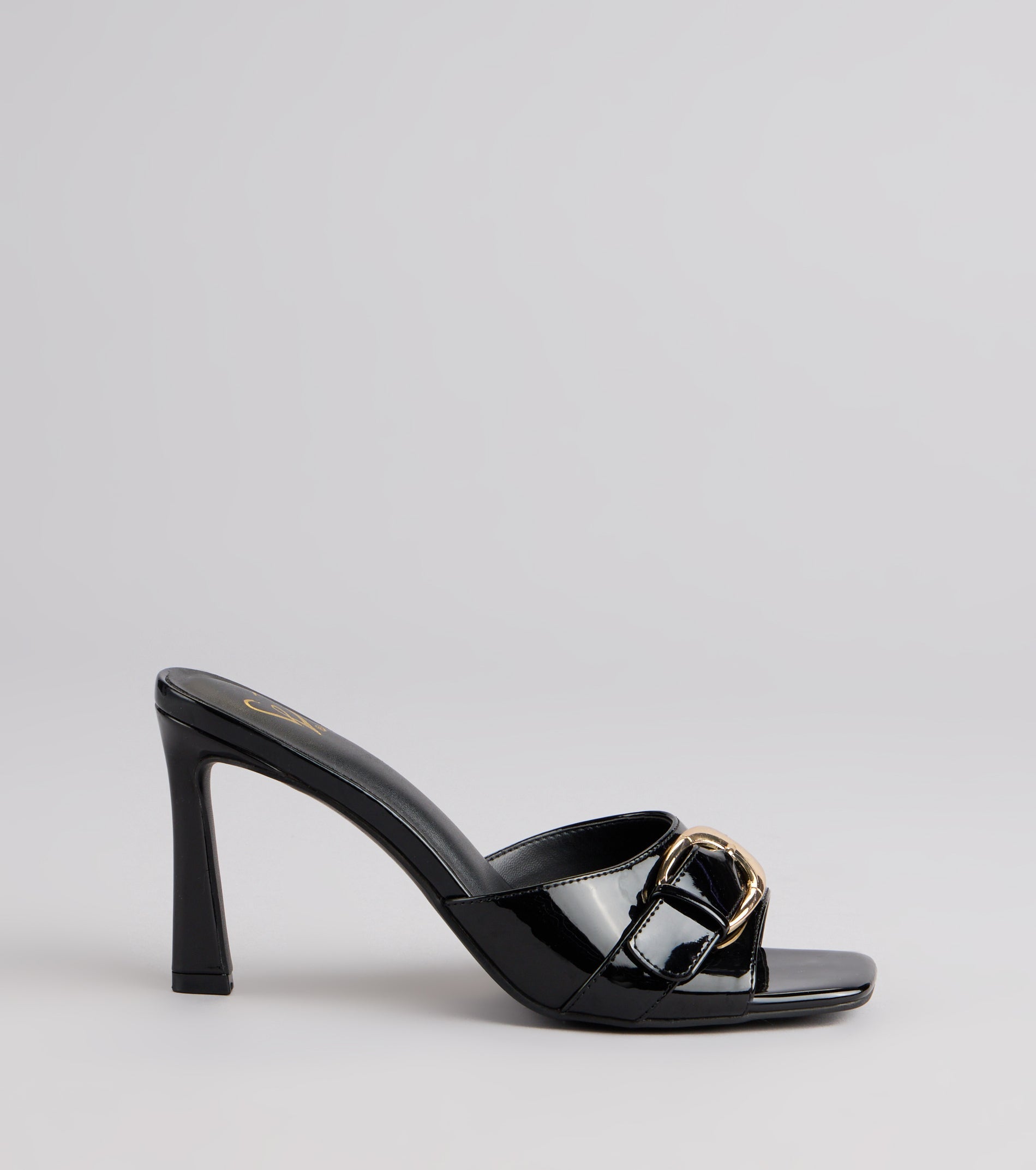 City Lights Buckle Heel Mules