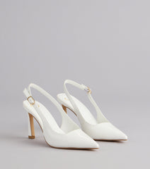 Polished And Powerful Slingback Stiletto Heels