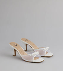 Soft Glam Mesh Bow Mules