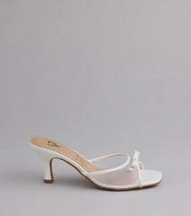 Soft Glam Mesh Bow Mules