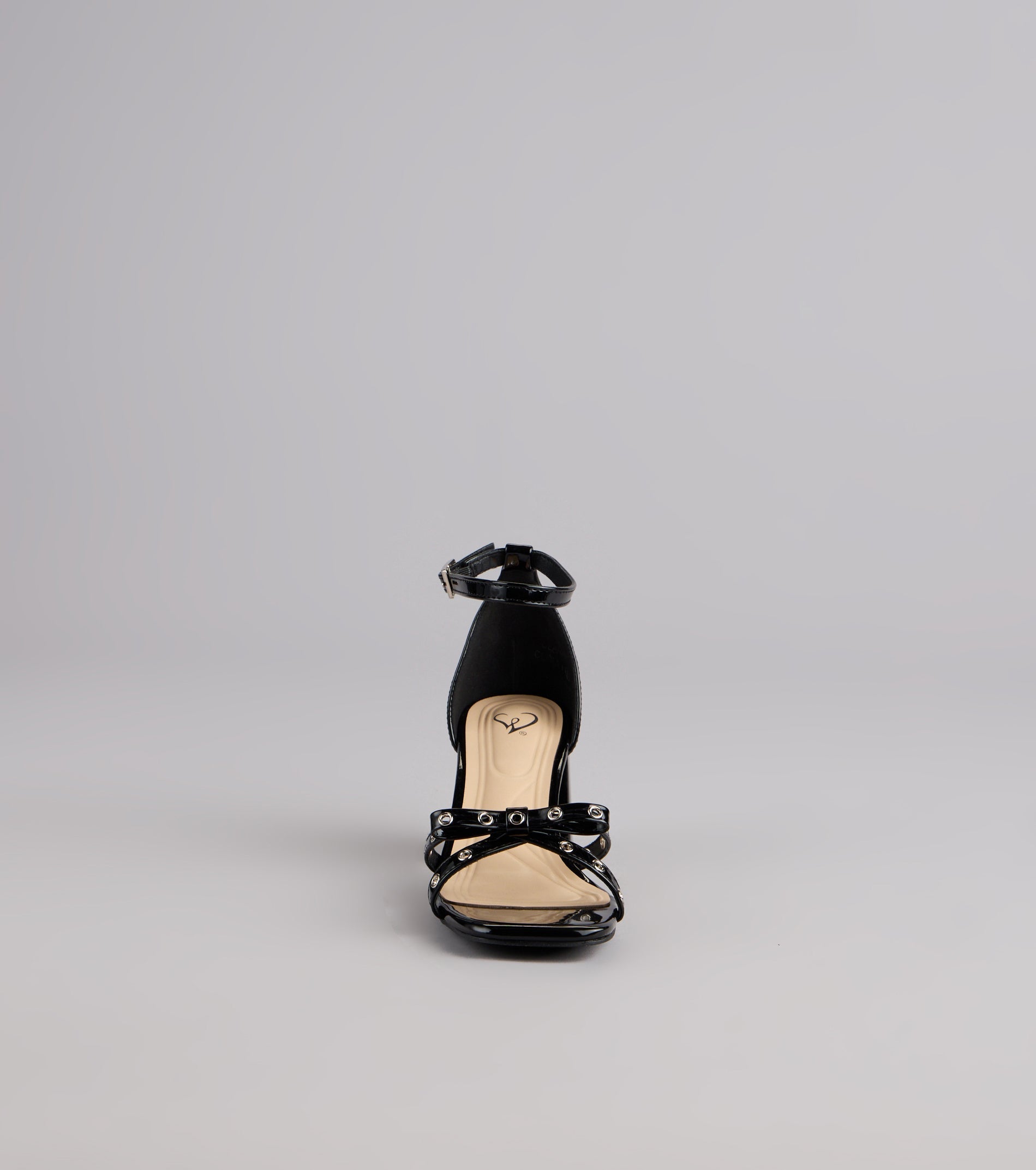 City Lights Bow Grommet Block Heels