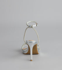 Radiance Rhinestone Metallic Stiletto Heels