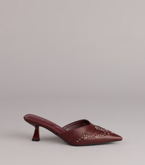 Grit And Glam Studded Kitten Pumps