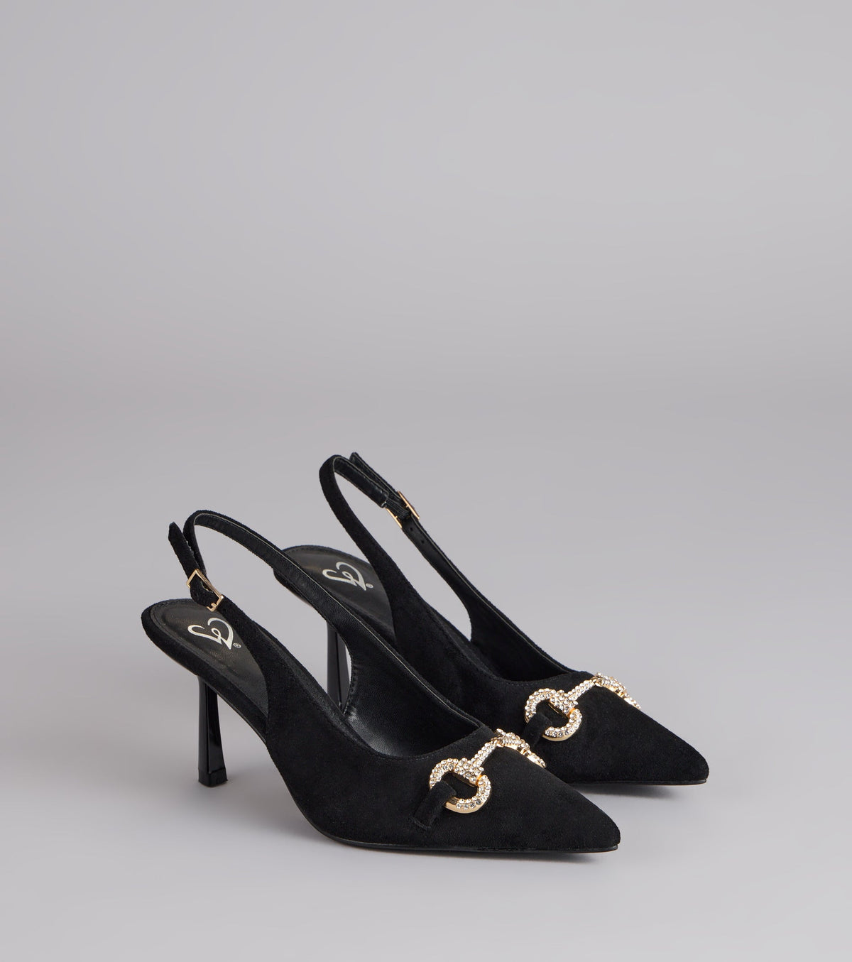High Society Rhinestone Slingback Heels