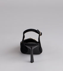High Society Rhinestone Slingback Heels