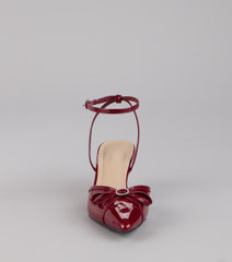 Sweet Point Kitten Bow Heels