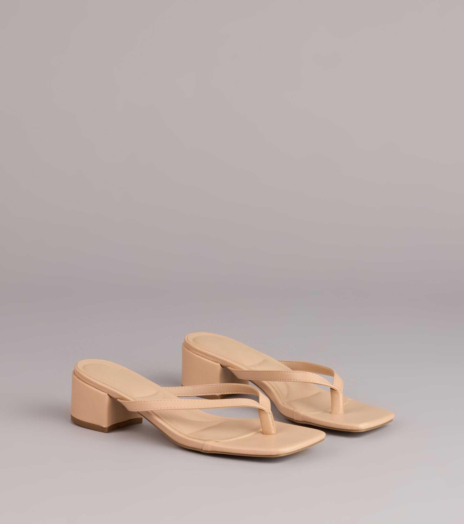 Easy Chic Thong Block Heels