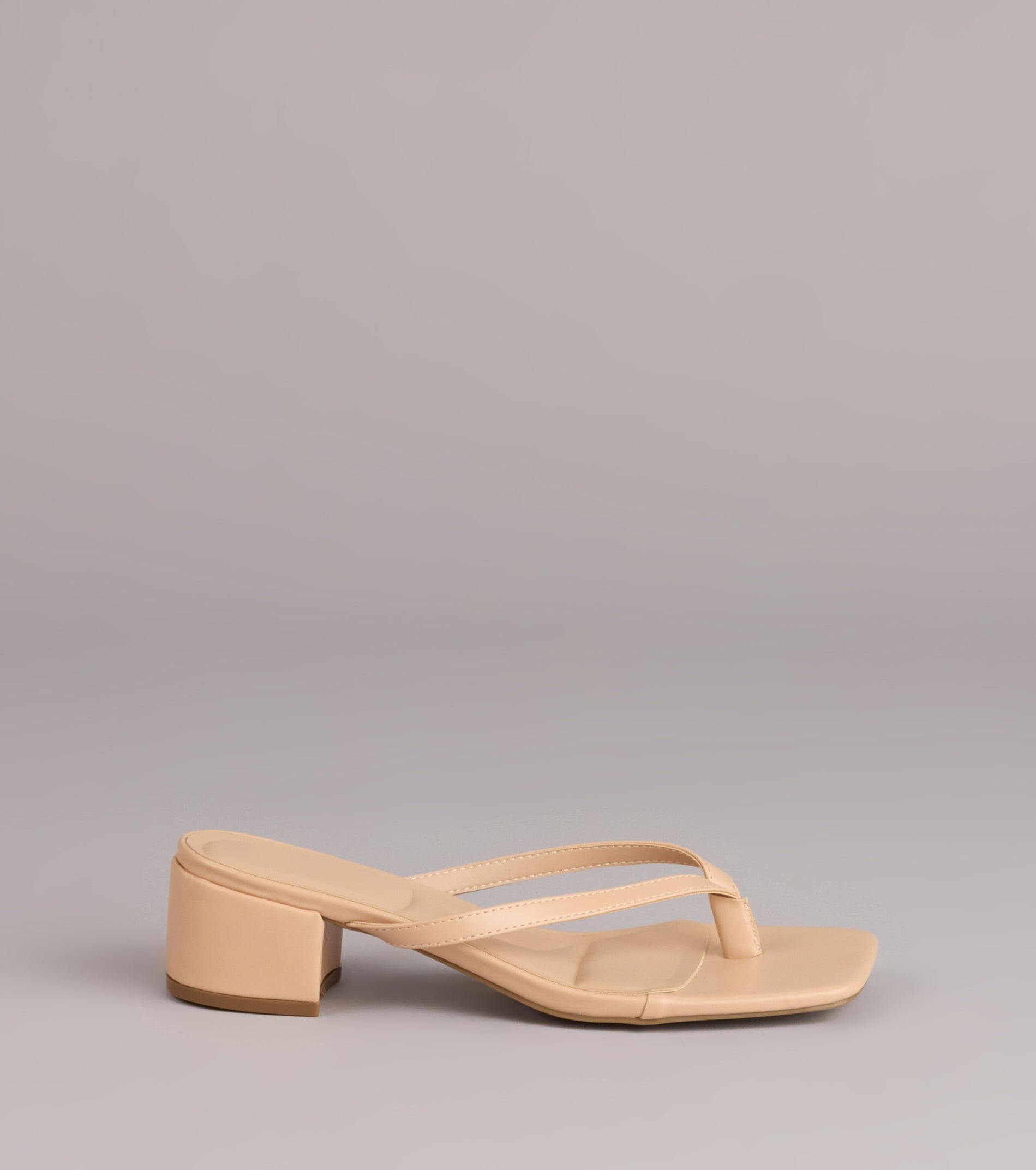 Easy Chic Thong Block Heels