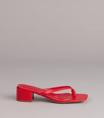 Easy Chic Thong Block Heels