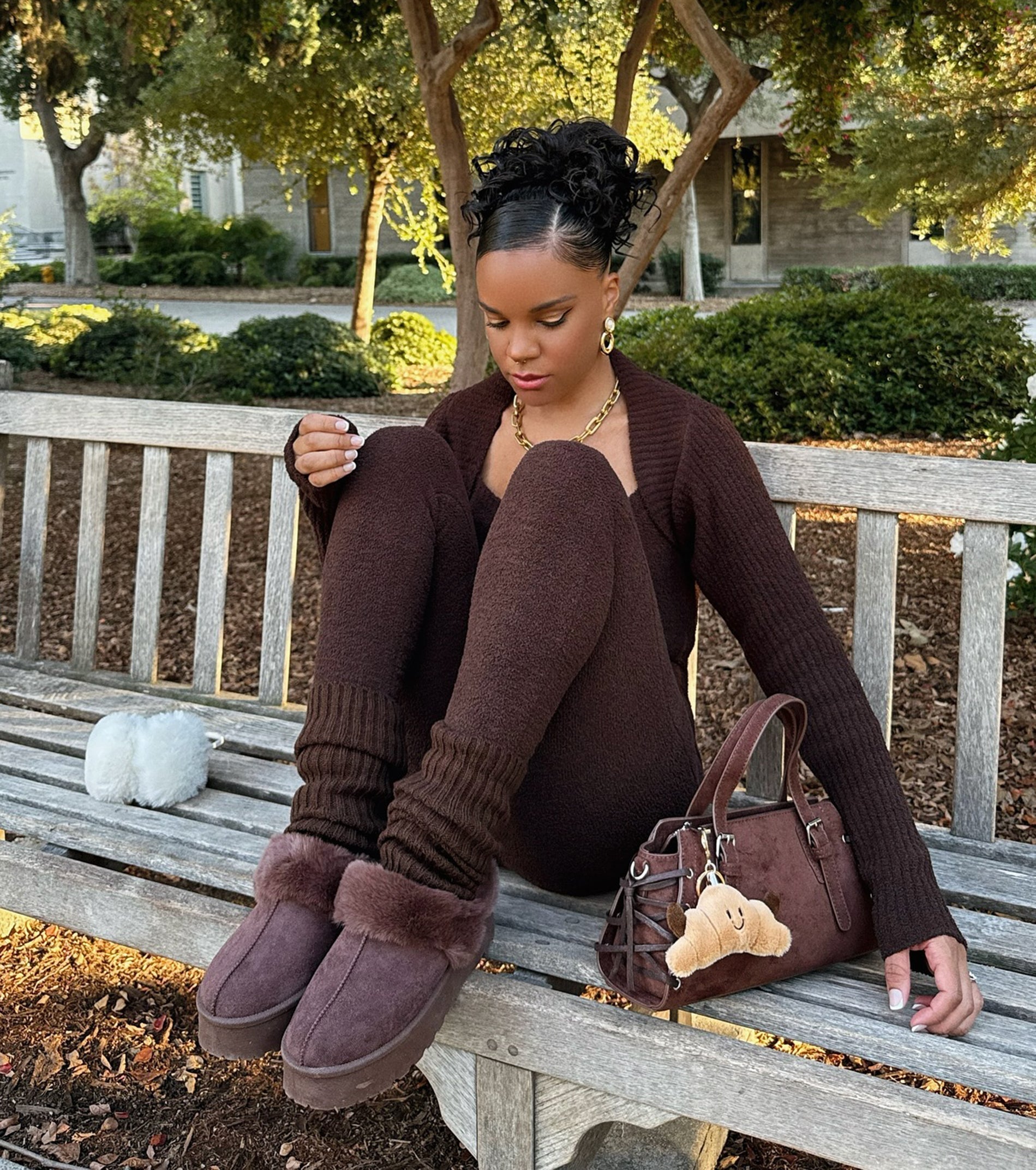 Cozy Girl Platform Faux Fur Slippers